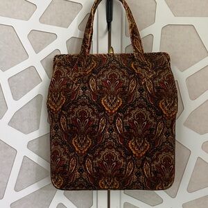 Vintage Paisley velveteen large handbag